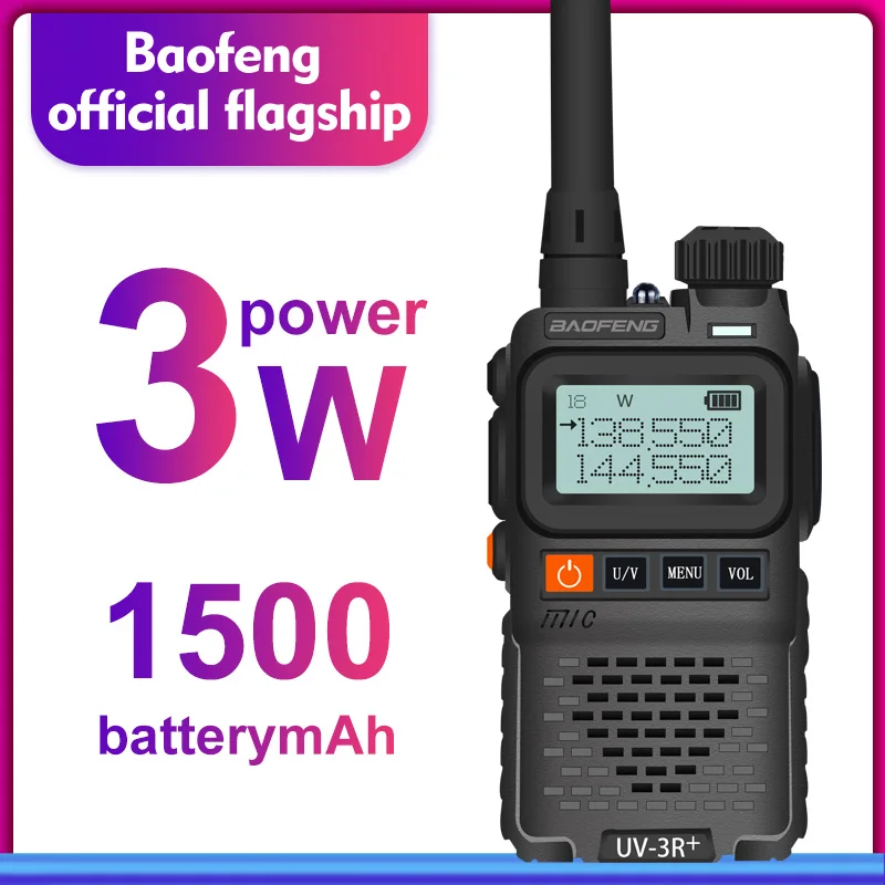 

Baofeng UV-3R+ Mini Radio Kid Walkie Talkie UV-3R Dual Band VHF UHF Portable Two Way Radio Ham Hf Transceiver UV 3R Woki Toki