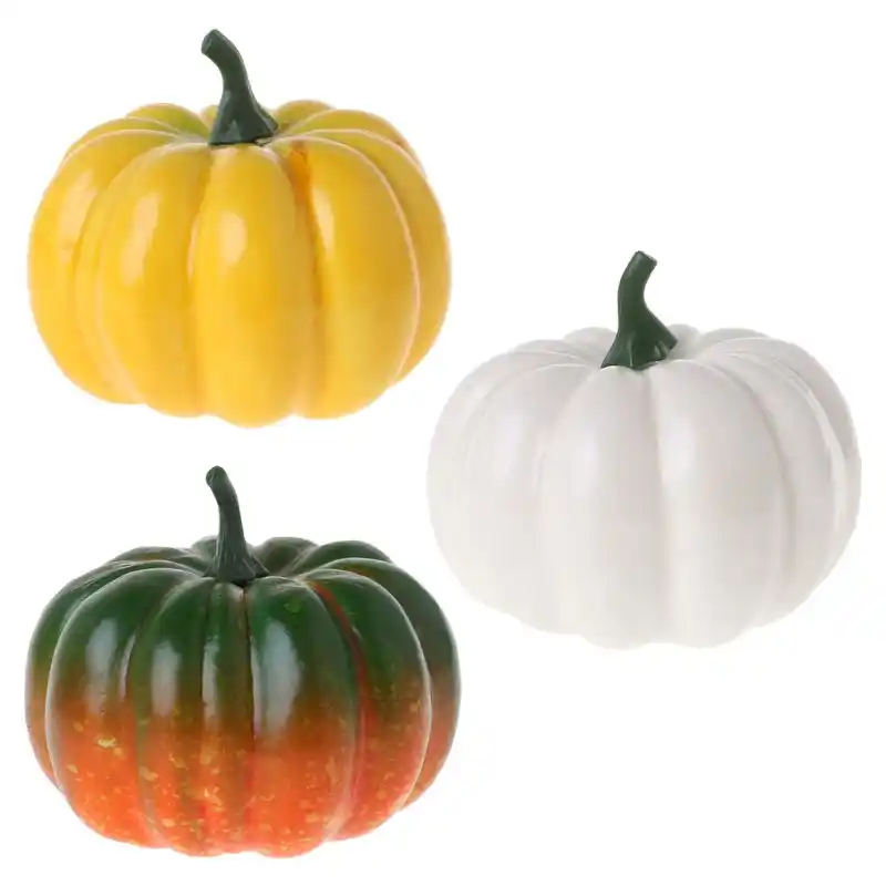 Realistic Lifelike Artificial Pumpkins Fake Display Food Decor Home Party De Lw