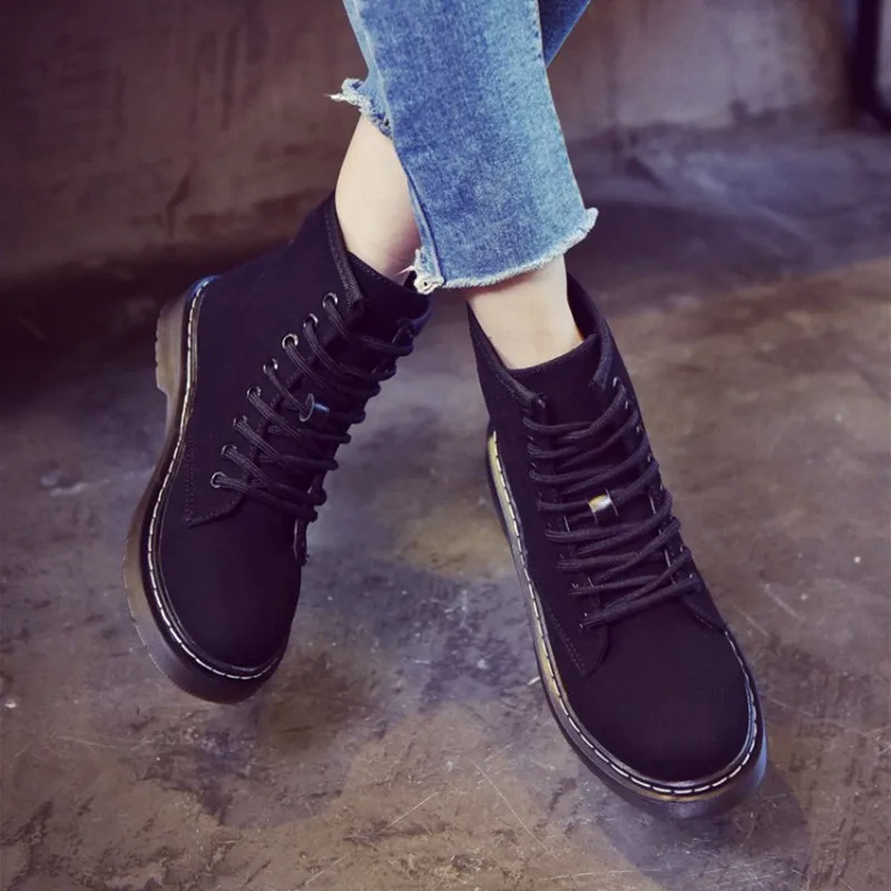 COOTELILI Winter Boots Women Ankle Boots Female Fashion Suede Leather Platform Woman Shoes Plus Size Shoes For Women 35-40 (12)