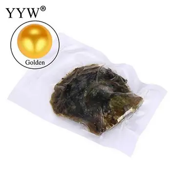 

Vacuum pack Oyster pearl 6-7mm Round Akoya Pearls Bright rosy red/Gold/White 3Different Colors of Pearl Mysterious Gift Surprise