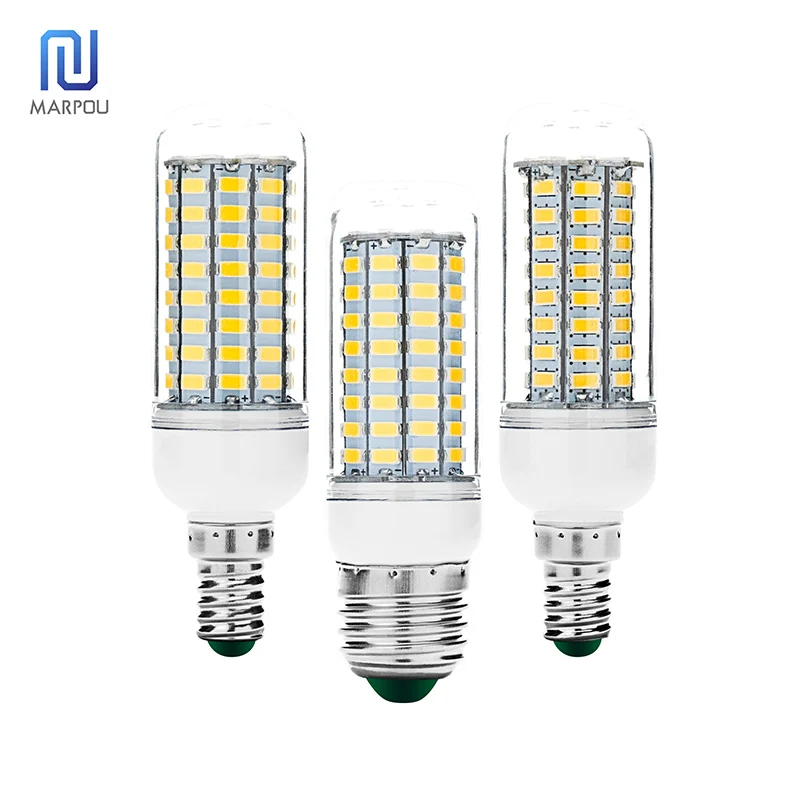 Светодиодный светильник E27 E14 30 36 56 72 89 светодиодный s 220 В SMD5730 энергосберегающий