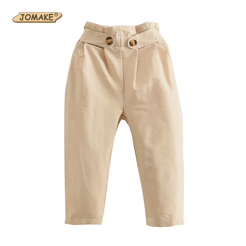 

JOMAKE Girls Pants 2019 New Spring Autumn Lace High Waist Solid Kids Trousers Baby Girls Clothes Fashion Brand Children Clothing