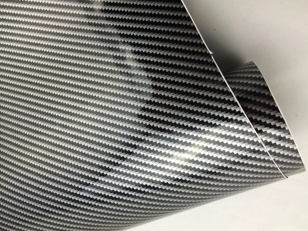 1/" x 8/" 2D GLOSS Black Carbon Fiber Vinyl Sheet Decal Sticker Wrap SAMPLE Piece