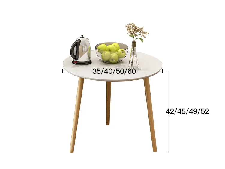 Eco-friendly Round Wooded Coffee Table Living room tea tables end table Bed small side table