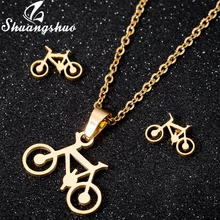 Shuangshuo, панк стиль, нержавеющая сталь, велосипедное Очаровательное ожерелье для женщин, велосипедная цепь, ожерелье s, рождественское ювелирное изделие, повседневный воротник, подарок