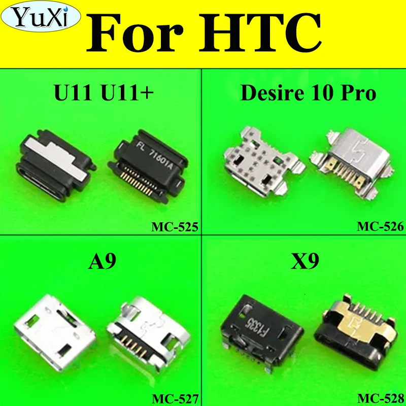 

YuXi 1pcs Micro USB Charging Port Socket Jack Connector Replacement For HTC U11 U-3w U11+ For HTC Desire 10Pro 10 Pro A9 X9
