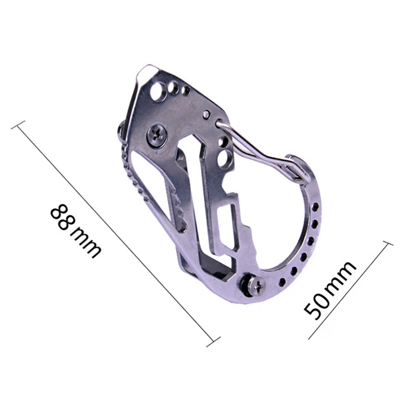 Многофункциональный инструмент многофункциональная отвертка с плоской головкой карабин съемные портативные компасы держатель для ключей цепные инструменты