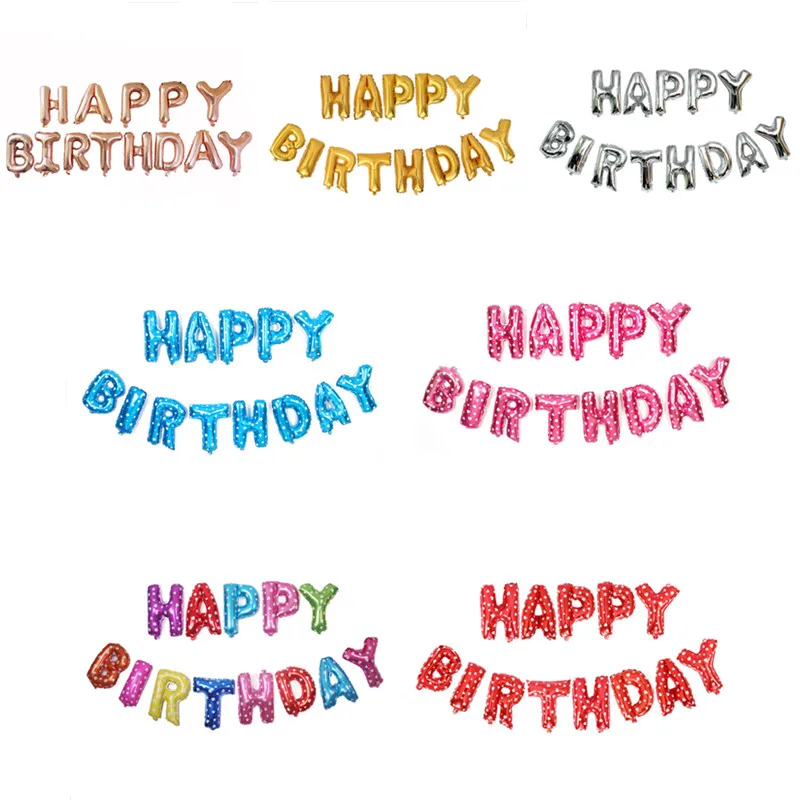 Воздушный шар из фольги с надписью Happy Birthday 16 дюймов|Воздушные шары и аксессуары| |