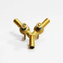 Y эквивалентный шланг Барб тройник латунный топливный шаровой клапан фитинг с латунная ручка подходит для 8 мм шланг I/D