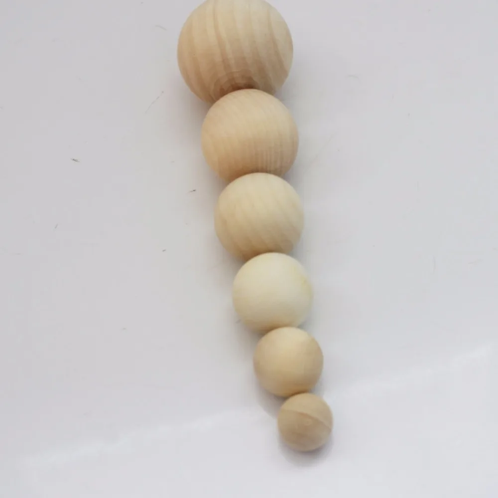 20 шт без отверстия DIY натуральные круглые деревянные шарики бусины для рукоделия материал цена