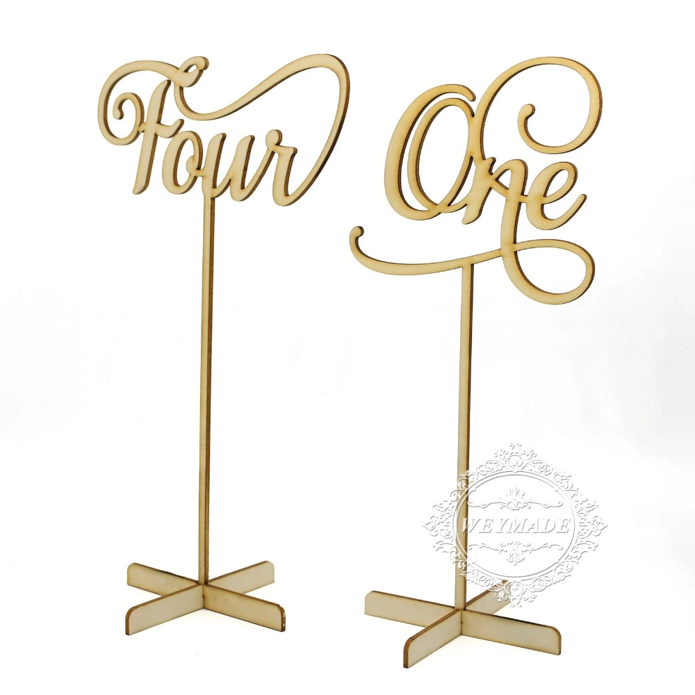 110 Rustic Wedding Table Numbers Elegant Script Wooden Table