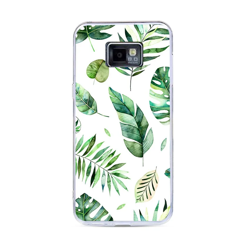 Прозрачный силиконовый чехол с красочным принтом для Samsung Galaxy S2 i9100 задняя крышка
