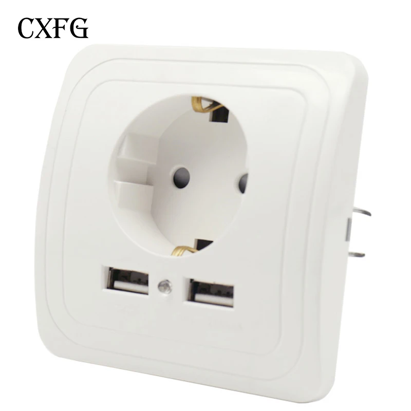 CXFGpop USB-порт 110 мА лучшая двойная настенная зарядная розетка адаптер 16 А