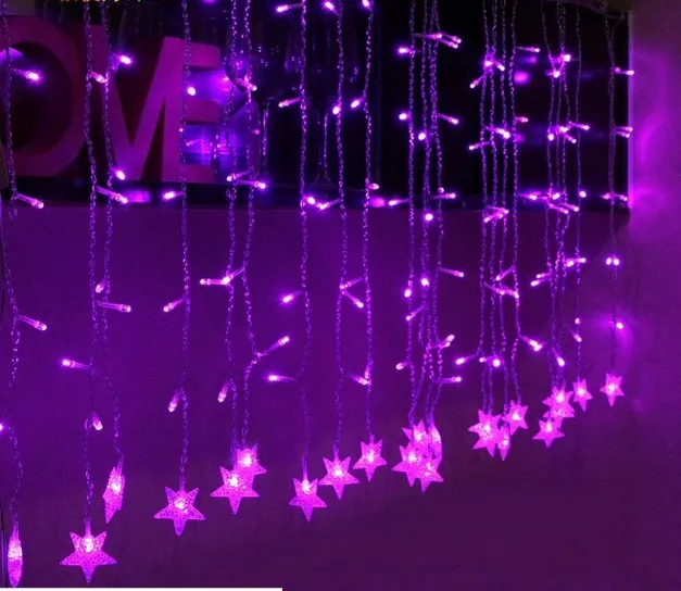 3 м * 1M150led фонарь пятиконечный LED лед бар занавес огни газон сад водонепроницаемый