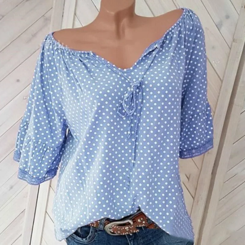 

Summer Fashion Chiffon V-neck Women Clothing Blouse Half Sleeve Shirts Floral 5XL Plus Size Top Casual Sexy Office Lady Blusas