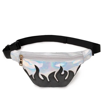

New Fanny Pack Women's Handbags Laser Flame Pattern Girl Purse Reflective Chest Waist Bag women's bag Waist Leg Bag Packs Bag