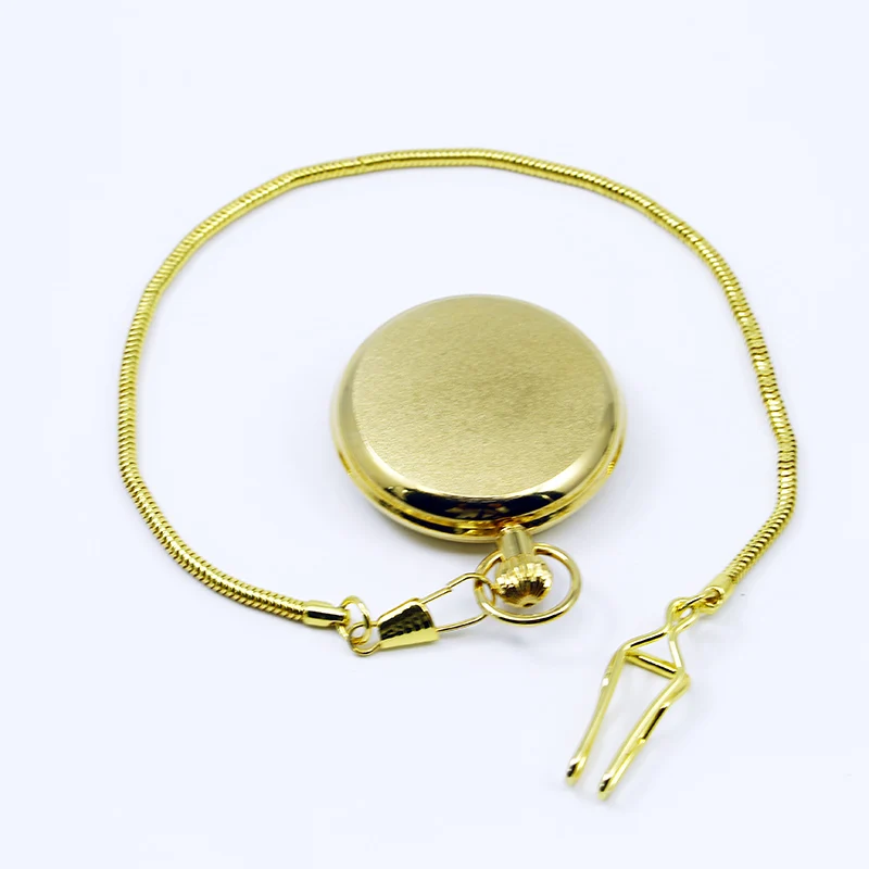 Роскошные высокого качества с открытым лицом Золотые механические ручные подзаводом карманные часы цепь Кулон Винтаж для мужчин и женщин подарок