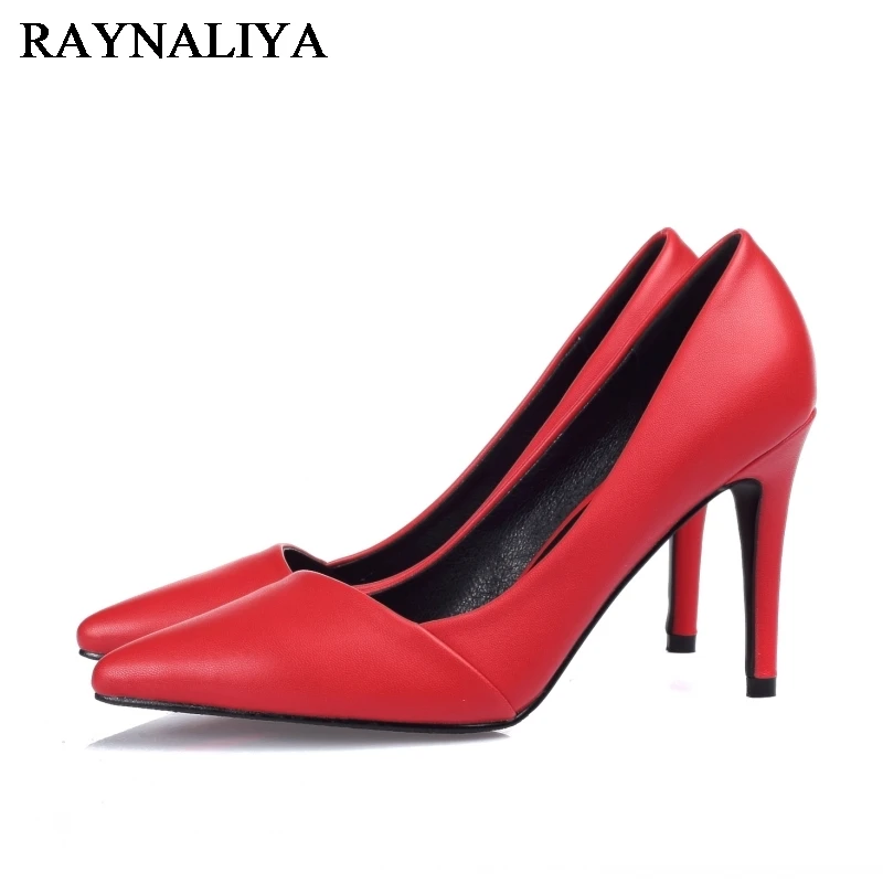 

Womens New Spring Summer Thin High Heels Fashion Pointed Toe Sexy Pumps Genuine Leather Casual Office Women Shoes BLY-A0013