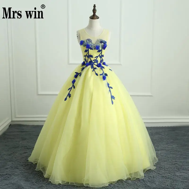

Quinceanera Dresses Mrs Win Classic Embroidery Floor-length Ball Gown Fashion Party Prom Dress Plus Size Homecoming Gowns