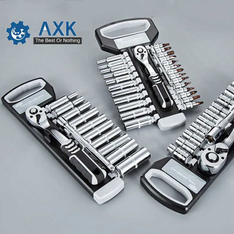 

AXK 12/14/28/29 Fast Ratchet Manual Socket Wrench Set Casing Universal Multifunctional Repair Car Small Fly