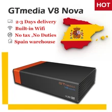 GT медиа V8 Nova спутниковый ресивер+ 1 год бесплатно CCCAM DVB-S2 декодер формата HD встроенный wifi для испанско-португальский Европы набор верхней коробки