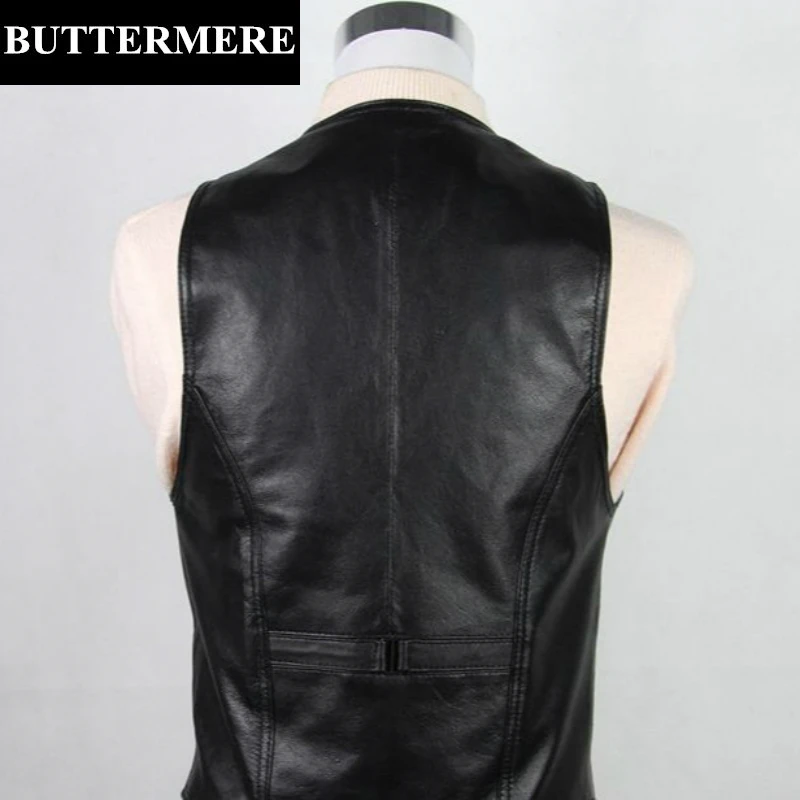 Autumn Winter Leather Vest Womens Sleeveless Waistcoat Genuine Sheepskin Leather Jacket Real Goatskin High End Designer Clothes