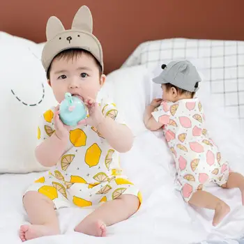 

Baby Rompers Fruit Lemon Summer Clothes Short Sleeve Infant bebe Romper Cotton Newborn Baby Boys Jumpsuit Kids Soft Overalls