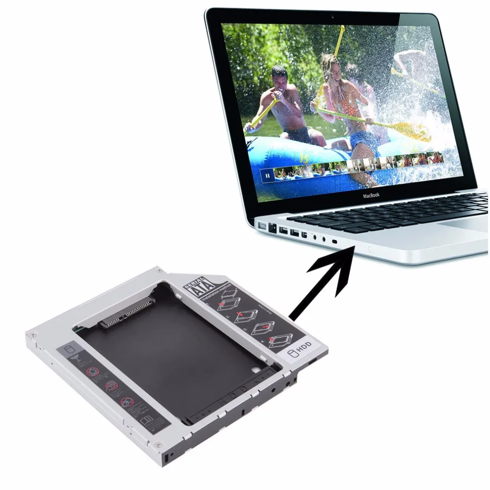 SATA 2nd HDD HD Hard Driver Caddy for 12.7mm Universal CD / DVD ROM