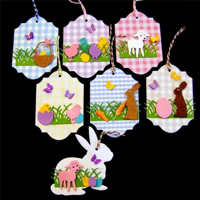

GJCrafts Rabbit and Chicks Metal Dies Cutting Dies 2019 for Card Making Scrapbooking Album Embossing Paper Craft New Die Cut