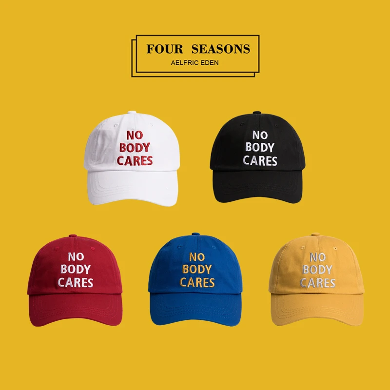 Aelfric Eden No Body Cares Бейсбольные кепки с вышивкой в стиле хип хоп Swag Регулируемая Кепка