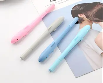 

korea creative dolphin gel Pen Ink Pen cute School prize Office writing Supply kawaii student Stationery black needle pen 48pc