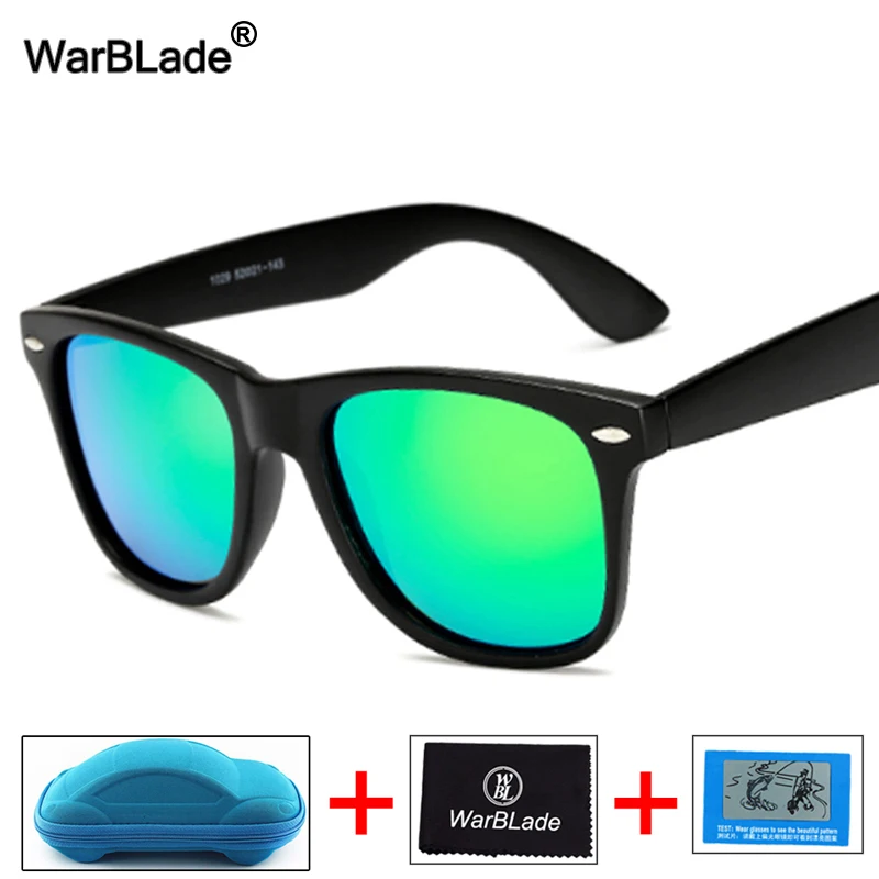 

WarBLade New Polarized Sunglasses Men Driving Mirror Coating Points Black Frame Eyewear Male Sun Glasses UV400 Oculos With box