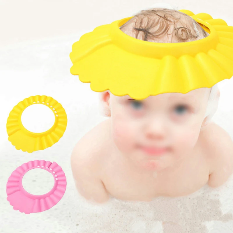 

Adjustable Soft Baby Kids Child Waterproof Shampoo Bath Shower Cap Hat Sun Visor EVA