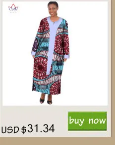 african bazin dresses for women african Three Quarter sleeves dresses for women african clothing wax dashiki fabric WY2255