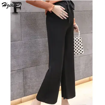 

Hzirip Maternity Female Belly New Style Slim Warm Straight Casual Ankle Length Pregnant Elastic Simple Loose Fresh Trousers