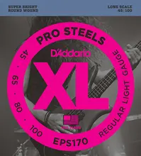 D’Addario EPS170 ProSteels Bass Guitar Strings, Light, 45-100, Long Scale