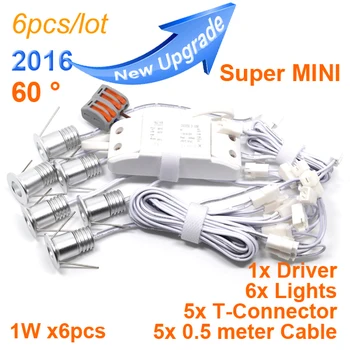 

6pcs/lot Mini led downlight 1W cabinet lamp hole size15mm LED Star light CE RoHS Certified 60degree LED Ceiling Spot Light