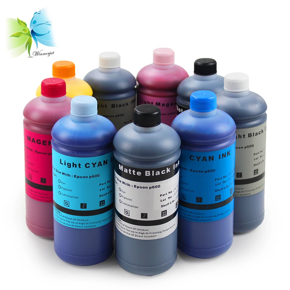 

WINNERJET 500ml/bottle 9 Colors Water Based Pigment Ink For Epson Surecolor P600 Printer