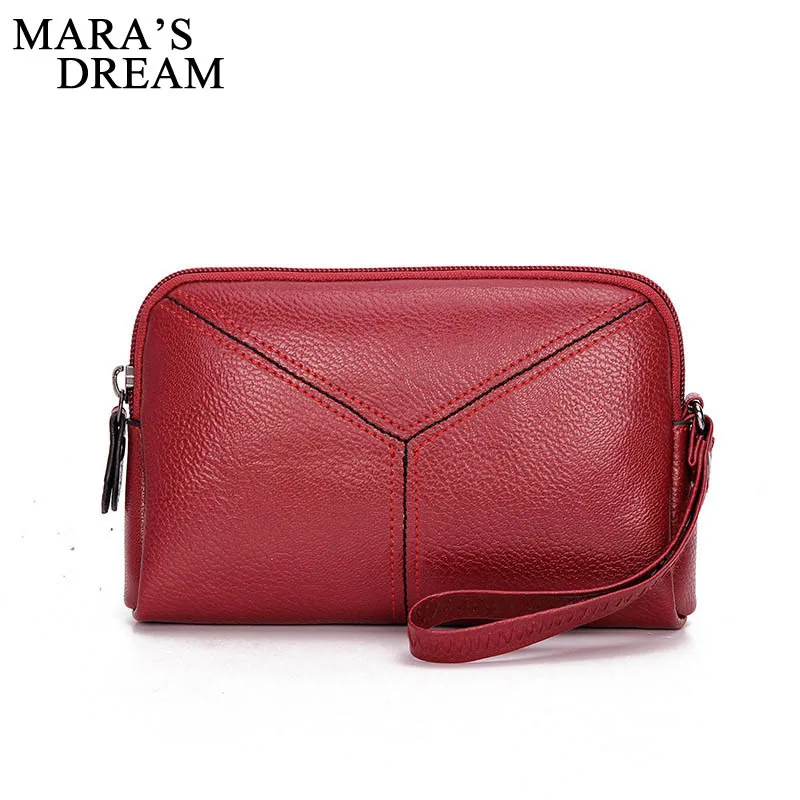 Wallet Female PU Solid Color Zipper Coin Purse Clasps Purse Red Wallet