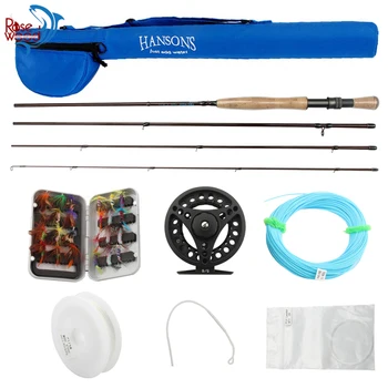 

5/6 2.7m Fly Fishing Rod And Reel Combo Line Lure With Bags Set Complete Fishing Kit Carbon Fly Rod Metal Reel For Fly Fishing