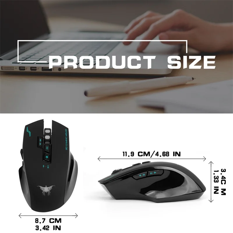  FELYBY USB Wireless Mouse Gaming Mouse Fingerprint Durable Professional Game Computer Mouse +pad Ha