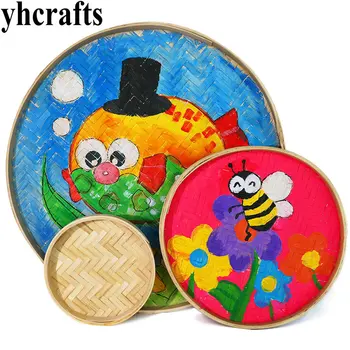 

1PC/LOT.22cm Paint unfinished bamboo weaving,Home ornament,Wall decoration.DIY creative,Crafty work.kindergarten supplies.OEM