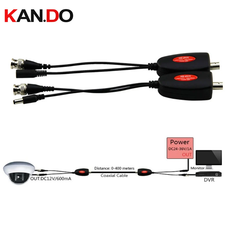 1 Channel Power Over Coax System For Cctv Cameras Ahd/Cvi/Tvi Video
