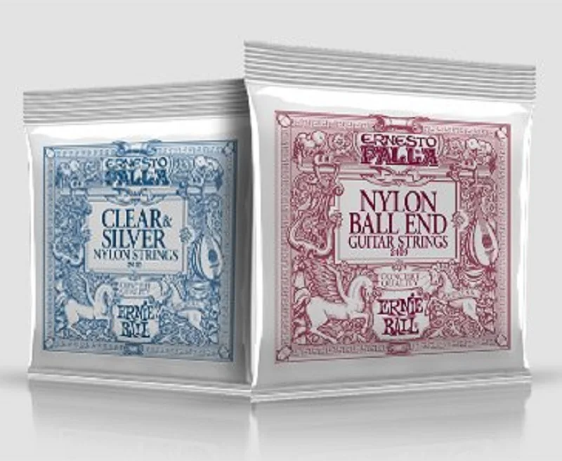 Ernie Ball 2406 или 2409 (шаровой конец) Ernesto Palla черные и Серебристые нейлоновые