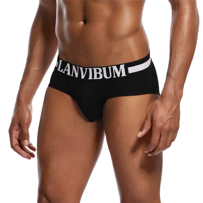 Comfortable Briefs Men Sexy Swimwear Underwear Letter Printed Boxer Briefs Shorts Bulge Pouch Underpants mens swim thong #2D27 (13)