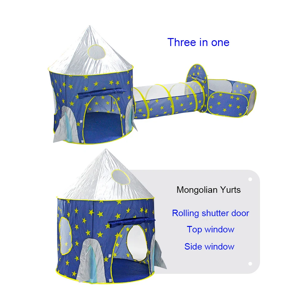 3 в 1 детская палатка космический корабль палатка в виде вигвама для детей Детская комната игрушки портативная ракета Игровая палатка детский мяч бассейн малыш Типи игрушка