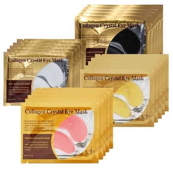 

24K Gold Collagen Crystal Eye Mask Dark Circles Eye Patches for Eyes Care Anti Aging Hydrogel Eyelid Mask Skin Care 20Pair=40Pcs