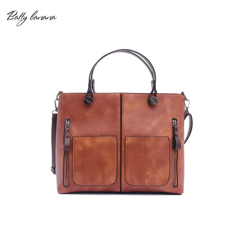 

BATTY BANANA Vintage Women Handbag Solid Bag Casual Bag Women Bags Handbags Women Famous Brands Bags For Women 2017