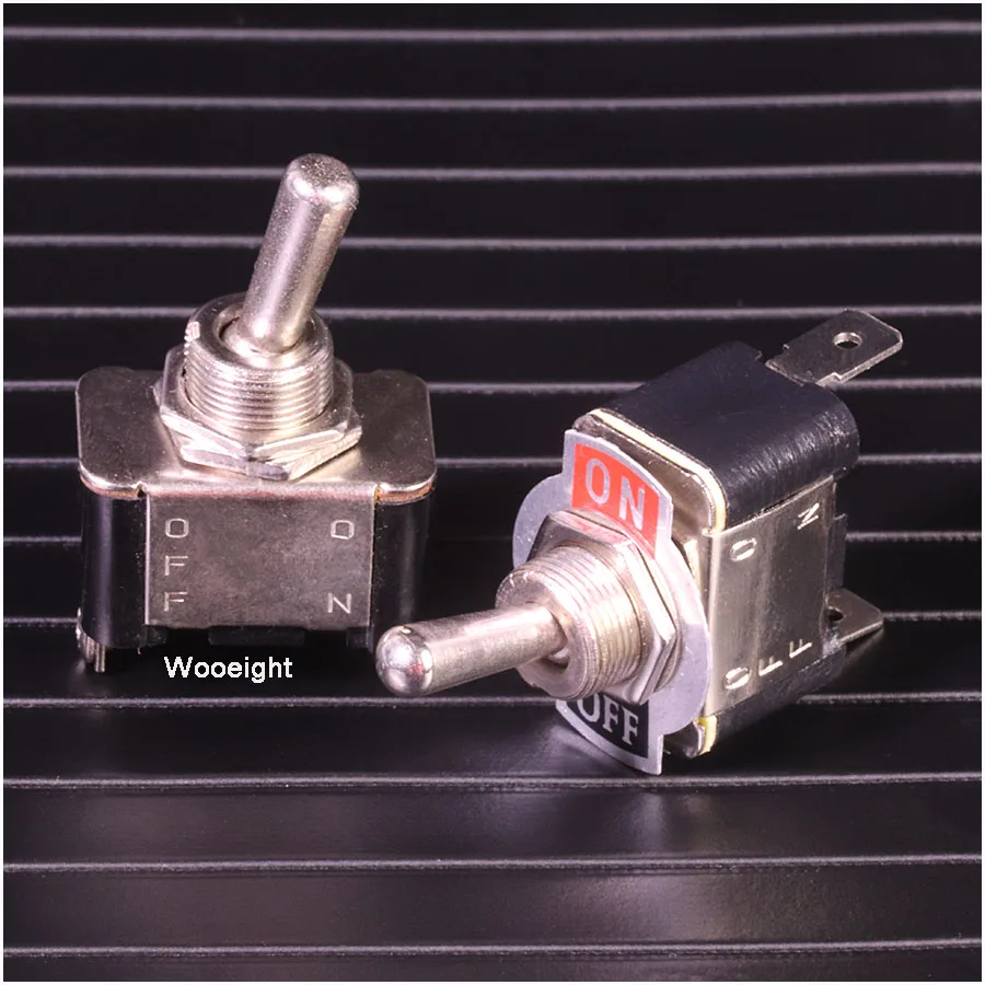 Wooeight 1Pc New ON-OFF Toggle Switch 2 Feet Pin And Rocker Switch Power Supply Switch Toggle Switch 15A 250V KN-101 (8)