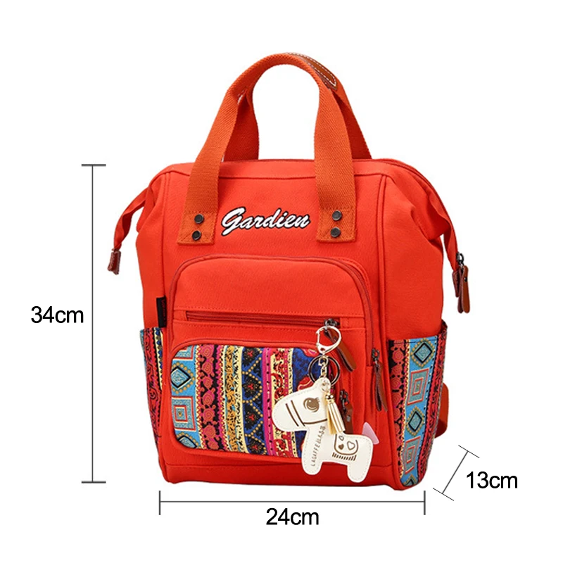 Новая модная сумка для подгузников, сумка через плечо, Сумка с вышивкой в национальном стиле, богемная Большая вместительная сумка для мамы, рюкзак для путешествий
